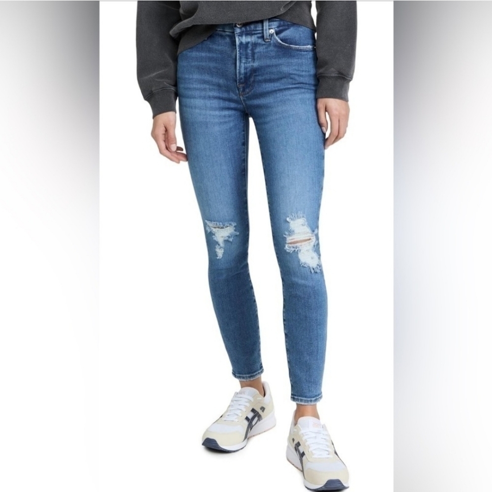 Blue Distressed Women Jeans